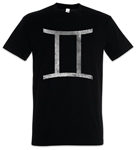 Urban Backwoods Zodiac Sign Gemini Uomo T-Shirt Nero Taglia M