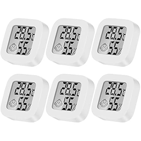 Room Thermometer, 6pc Digital thermometer, Room thermometer indoor humidity monitor, Humidity Gauge, Hygrometer Indoor Thermometer Celsius or Fahrenheit for House, Office, Greenhous Cover