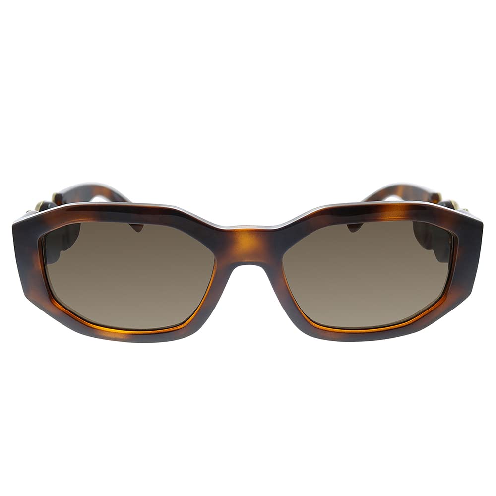 VersaceVE 4361 521773 Havana Plastic Geometric Sunglasses Brown Lens