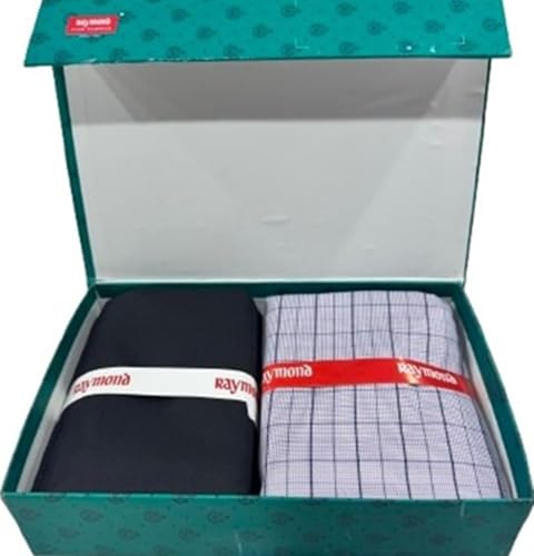 Image of Raymond Men's Premium Shirt & Trouser Fabric Combo | Unstitched Cotton Blend | Formal & Office Wear Fabric Set