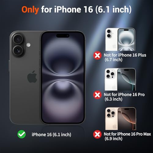 Image of SUPFINE Magnetic for iPhone 16 Case with Screen Protector (Compatible with MagSafe) (Military Grade Drop Protection) Translucent Matte Shockproof with Anti-Fingerprint Phone Cover,Antique White