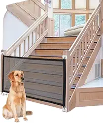 Cerca Pet Removível Cercado de Cachorros e Crianças Tela de Proteção Grande 1,80x80cm 4 Ganchos