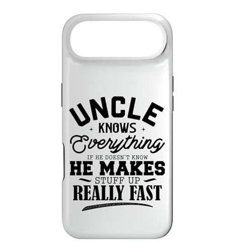 Funny Uncle Knows Everything Make Stuff Up Fast �X�}�z�P�[�X iPhone Air �p