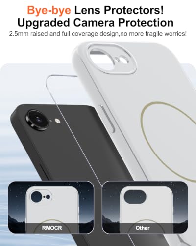 Image of Magnetic for iPhone 17e Case /iPhone 16e Case,Shockproof Matte Case,White | with Screen Protector,Compatible with MagSafe,Military Grade Drop Protection,Full Camera Protection,Non-Slip Design Cover