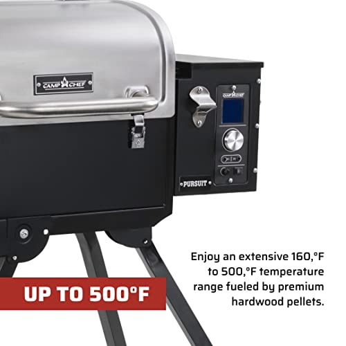 Camp Chef 20" Pursuit Portable Pellet Grill, Ppg20, Black, Stainless, Total Rack Surface Area: 501 Sq. In #TOP2