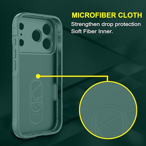 Image of Zapcase Back Case Cover for iPhone 17 Pro | Compatible for iPhone 17 Pro Back Cover | Liquid Silicon Magic Case with Camera Protection | Dark Green