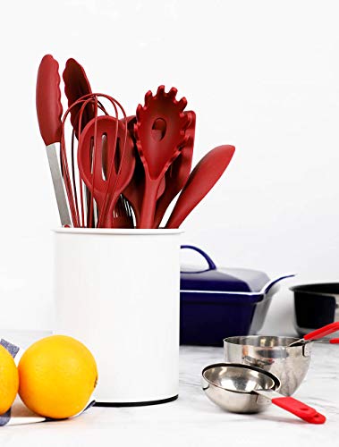Rorence 9 Pieces Silicone Cooking Kitchen Utensil Set - Wine Red - Thumbnail 2