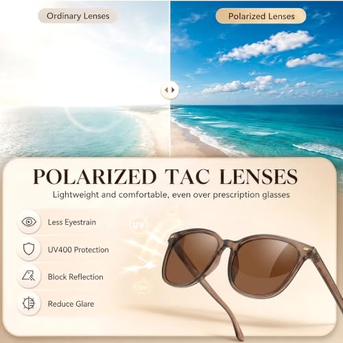 Image of Myiaur Polarized Sunglasses for Women with UV400 Protection Mirrored Lens