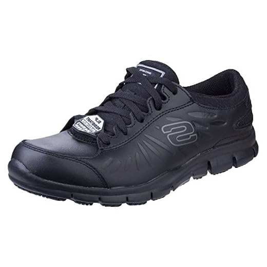 Skechers Damen Eldred-76551 Sicherheitsschuhe, Schwarz Blk, 36 EU