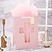 Loveinside Pink Gift Bag with Cross Design, Tissue Paper for Baby Girl Baptisms, Christenings, First Communions Religious Occasion- 10