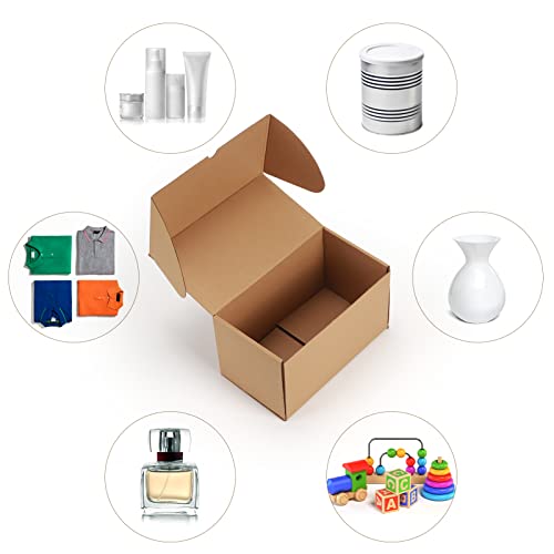 Image of RLAVBL 11x6x6 Inches Shipping Boxes Set of 20, Brown Small Corrugated Cardboard Box, Mailer Boxes for Packing Small Business
