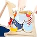 Wooden Whale Baby Walker by Small Foot – Classic 5-in-1 Activity Center - Interactive Toy with Shape Sorter, Puzzle Maze, Compass, Chalkboard - Develops Kids Coordination, Motor Skills –Age 12+ months