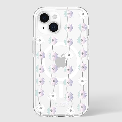 Coque Kate Spade iPhone 15 Plus MagSafe Daisy Chain irisée