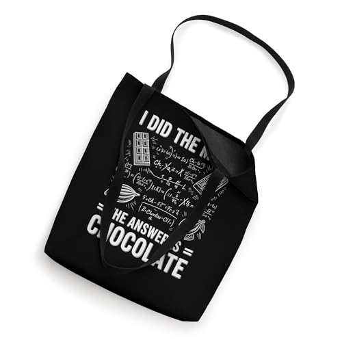 Bolso tote con frase divertida sobre chocolate y matemáticas miniatura 2