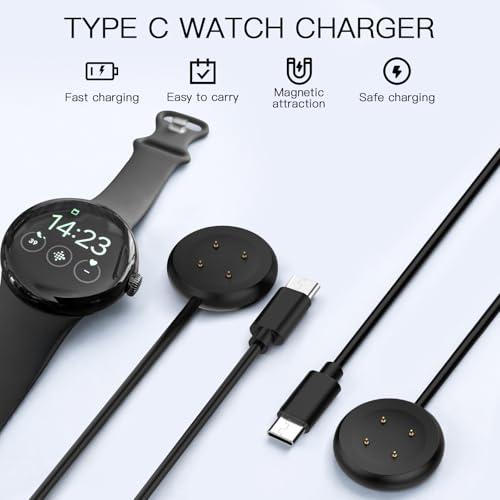 Cables de carga con conector Tipo C doble para un acople magnético estable en Fitbit Sense 2 2