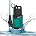 Produktbild VONROC Tauchpumpe Schmutzwasserpumpe - Wasserpumpe für Schmutzwasser Keller - Gartenpumpe für sauberes oder leicht verschmutztes Wasser mit Schwimmer (900W - 1600l/h)