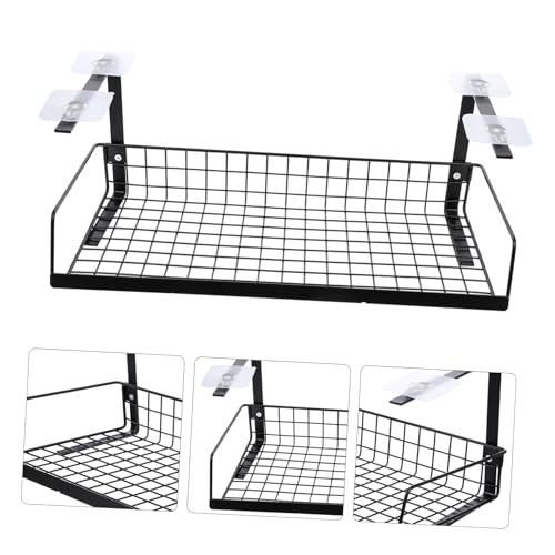 Frcolor デスク下配線収納ラック メッシュケーブルオーガナイザー 耐久性棚付き 簡単設置 配線整理用収納棚 ルーター 電源タップ対応