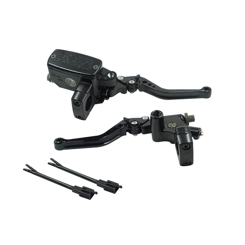 Levier de frein moto hydraulique 25mm noir avec maître-cylindre d'embrayage
