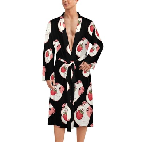 Ropa de dormir suave de conejillos de indias para hombre un camisón que alegra tus noches