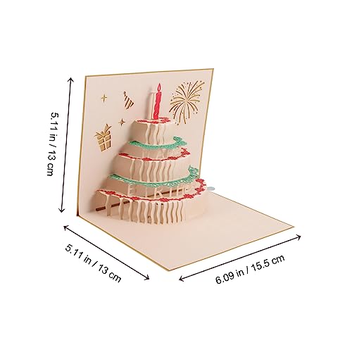 SEWACC Pop-Up Bolo De Aniversário Cartões De Aniversário Para Mulheres Iluminam Cartões De Aniversár