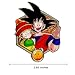 DBZ x Zen Monkey Studios: Golden Series 2 - Goku + Young Gohan Collectible Enamel Pin, Small