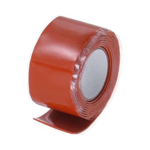 Image of HARFINGTON Self Fusing Silicone Tape 1 inch x 3ft x 0.04 inch Waterproof Sealing Plumbing Rubber Tape for Water Pipe Hose Leak Silicone Grip Repair Seal, Red