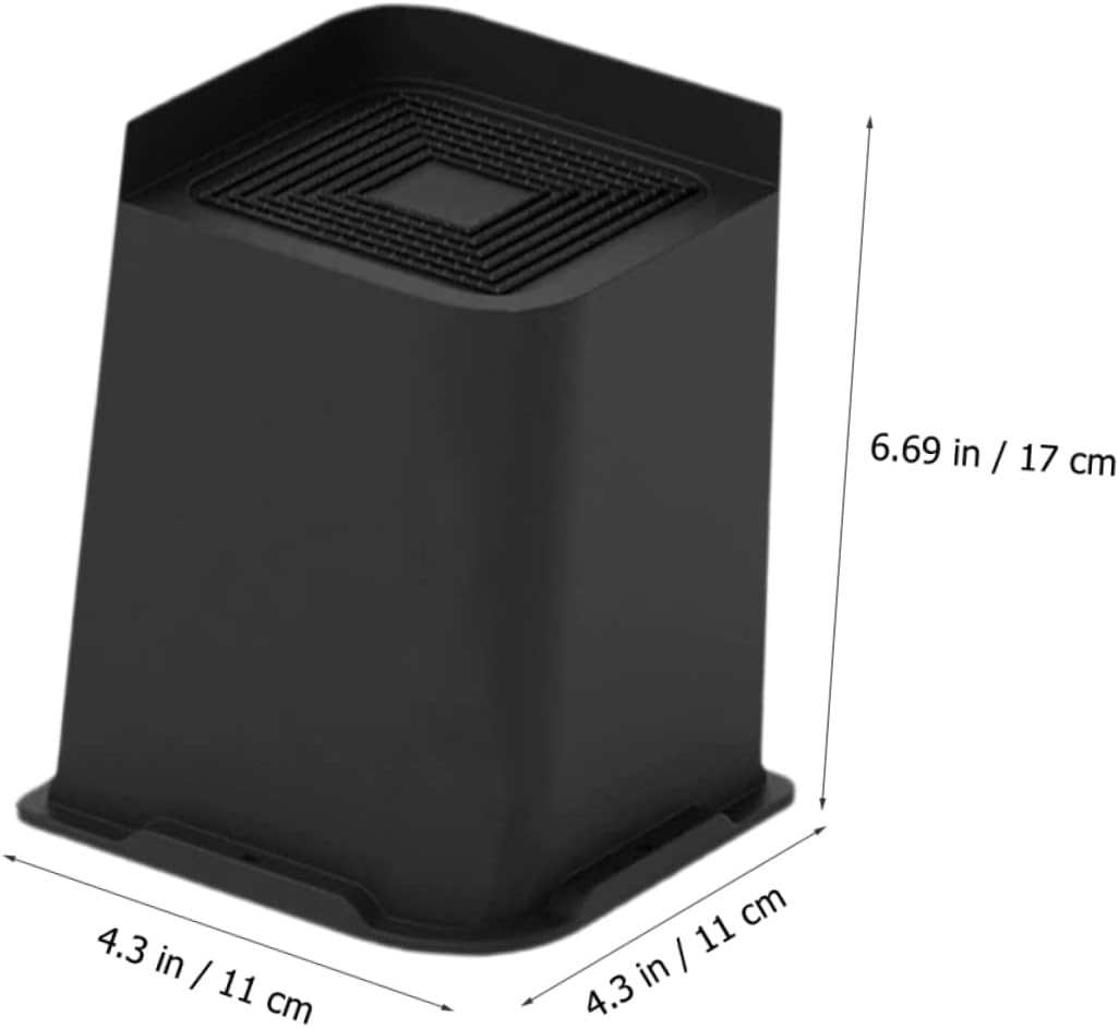 4pcs Furniture Risers Bed Couch Desk Elevators with Non-Slip Base Floor Protectors for Enhanced Storage and Stability Black Rubber Anti-Scratch Design