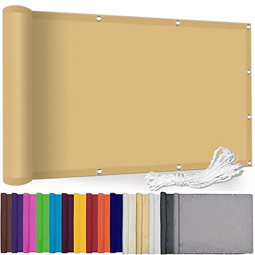 Filet d'ombrage rectangle 2.5x2.5m beige anti UV pour terrasse extérieure - 2