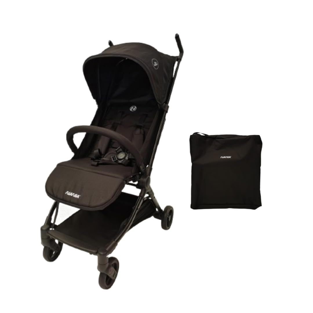Nania, Passeggino Ultra-Compatto, Babyjet (0-15 kg) Omologato Cabina Aereo, Leggero 4,5 kg, Schienale reclinabile, Parasole regolabile, Borsa per il trasporto inclusa