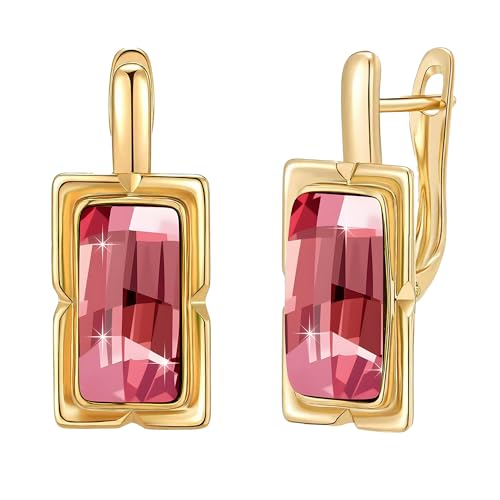 Boucles d'oreilles dormeuses cristal autrichien bijoux tenue soirée