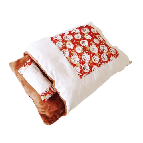 ペットベッド 猫 ペット 布団 寝袋 ペット用 猫用 ふとん クッション 枕付きトンネル お布団 猫用寝袋 枕付きトンネル お布団 可愛い 大きい 猫グッズ ペット布団 ふわふわ 柔らかい 冬用 保温 小型犬 通年利用 おしゃれ 大きめ 耐噛み 冬/寝床