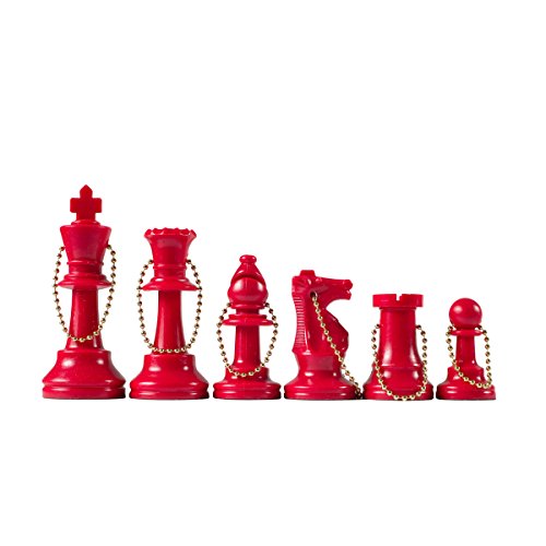 Wholesale Chess - Chess Pieces Keychain Set (Red)
