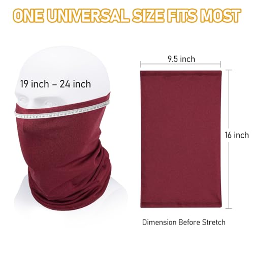 Image of TICONN Neck Gaiter Face Cover Scarf, Neck Warmer Breathable Sun & Wind-proof for Skiing Fishing Hiking Cycling
