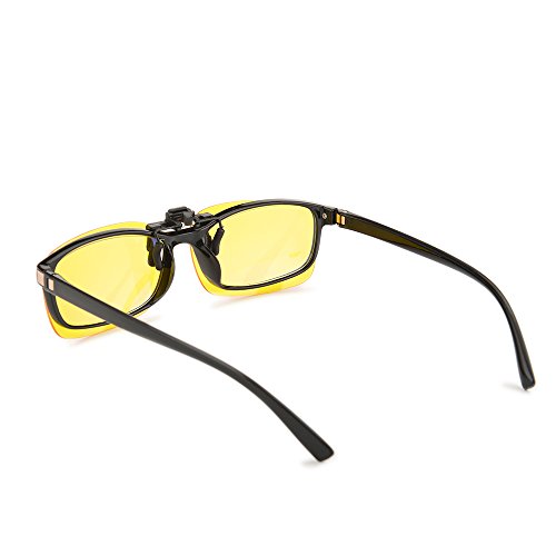 Image of Clip on Anti Blue Light Filter Glasses UV Blocking Anti Eye Strain Unisex (Yellow)
