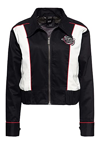Queen Kerosin Planetary Femme Veste Varsity noir/blanc XL, 65% Coton, 35% Polyester Cover