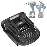 DM18M Converter Battery Adapter with USB Charging Socket for Dewalt 20V & Milwaukee M18 18V Lithium Battery Converter to Makita 18V BL1830 BL1840 BL1850 Cordless Tools Use(Bare Adapter Only)