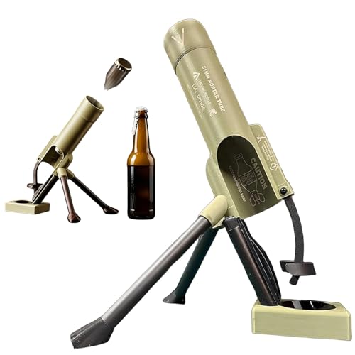 Mörser Flaschenöffner Bierflaschenöffner im Mörser-Design 51mm Beer Bottle Mortar Lustige Mörser-Flaschen Lustiger Biermörser freihändiger Flaschenöffner für 330 ml für Bar Homebar Schreibtisch Deko