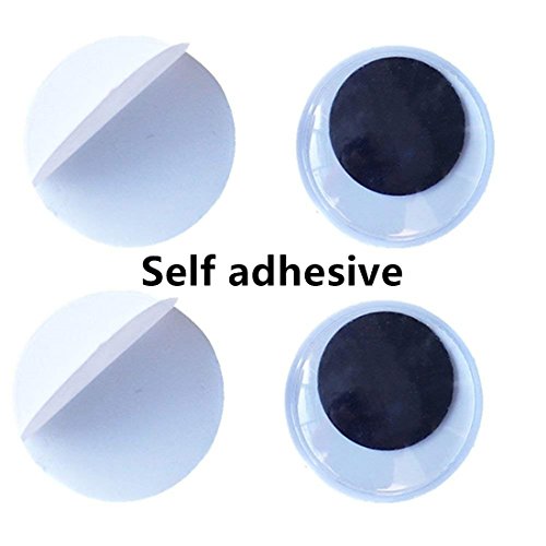 200 Pieces 20Mm Black Wiggle Googly Eyes With Self-Adhesive #TOP1