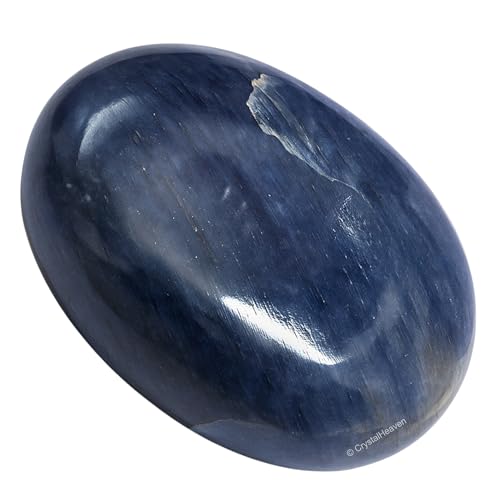 Image of Certified Blue Aventurine Crystal Palm Pebbles Stones for Anxiety Stress Relief Massage - AAA Grade Original Healing Gemstone Agate Palm Stone for Yoga Meditation Spiritual Reiki Feng Shui