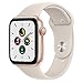 Produktbild Apple Watch SE (1. Generation) (GPS + Cellular, 44mm) Smartwatch - Aluminiumgehäuse Gold, Sportarmband Sternenlicht - Regular. Fitness-und Aktivitätstracker, Herzfrequenzmesser, Wasserschutz