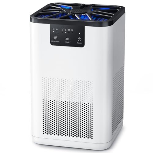 AROEVE Purificatore d'aria Pour Chambre À Coucher Purificateur D'air Avec Fonction D'aromathérapie Pour Les Odeurs De Fumée, De Pollen, De Poils D'animaux Et De Cheveux 20 Db Purificateur D'air Pour C