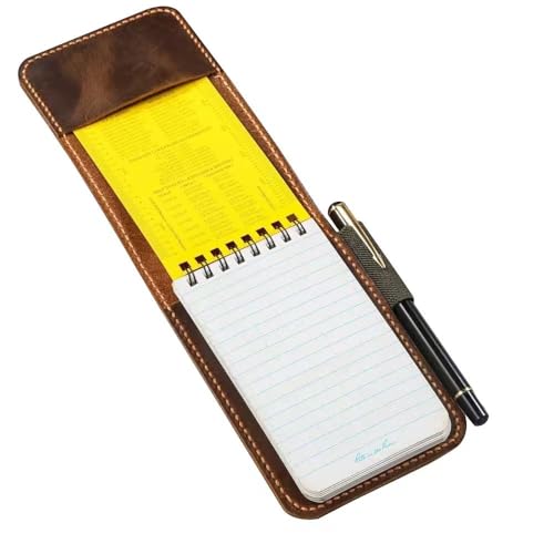 Personalized real genuine leather notepad cover for rite in the rain top-spiral notebook 3
