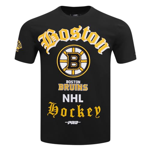 Camiseta NHL Old English Pro Standard de algodón negro para hombre talla L