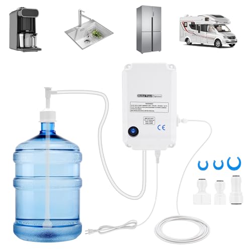 Consejos para Comprar Dispensador de Agua Con Frigobar - 5 favoritos. 48 Dispensador de Agua Automático, Bomba de Agua para Refrigerador, Bomba Eléctrica para Dispensador, Cafetera y Máquina de Hielo, Incluye Manguera de Succión, Rápido y...