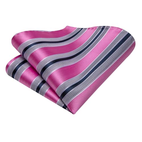 Image of Dubulle Mens Tie Set Solid Paisley Silk Striped Necktie for Men with Cufflinks Tie and Pocket Square