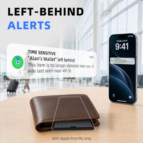 UQO Wallet Tracker Card, Works with Apple Find My or Google Find Hub | MFi certified. Works with Android. Qi charging. 85dB+ sound. Separation alerts. Wallet & passport fit. Great gift idea. - image 9