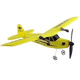 Glider Airplane Toys, Sacow Remote Control RC Helicopter Plane EPP Foam 2CH 2.4G Toy (Yellow)