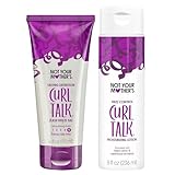 Not Your Mother's Curl Talk Lasting Definition Flash Freeze Gel and Frizz Control Moisturizing Lotion (2-Pack) - Formulated with Rice Curl Complex