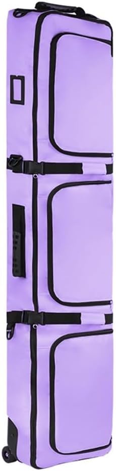 Double Rolling Ski Bag Waterproof Snowboard Bags with Wheels Fits Single Or 2 Sets of Skis for Air Travel and Road Trips