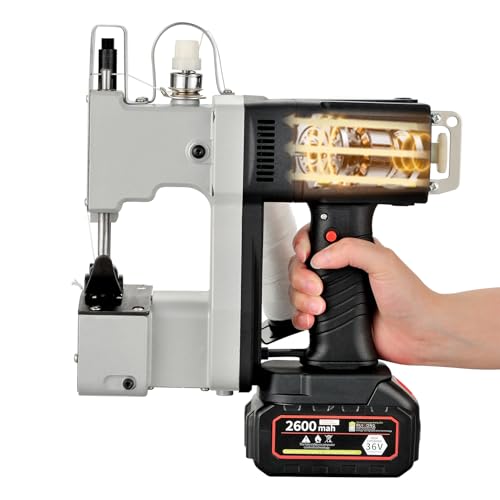 Bag Closing Machine, 2s/bag Cordless Bag Closing Sewing Machine, Electric Bag Sewing Machine, Portable Bag Sewer Automatic Woven Bag Closer Packing Machine for Packing Bags Non-woven Fabrics Leather